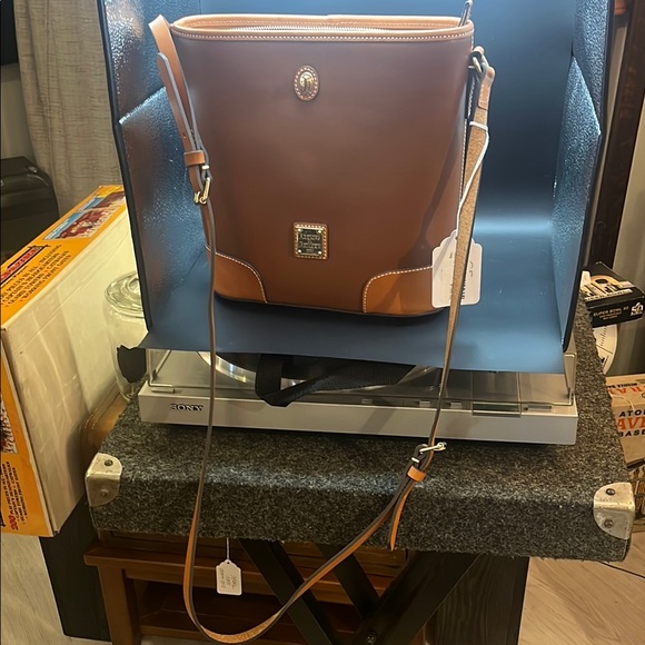 Dooney & Bourke Tan Leather Shoulder Bag - Picture 9 of 12